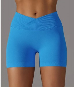 Шорти безшовні з V-подібним поясом SHORTS PUSH-UP Double model 46 (French blue)